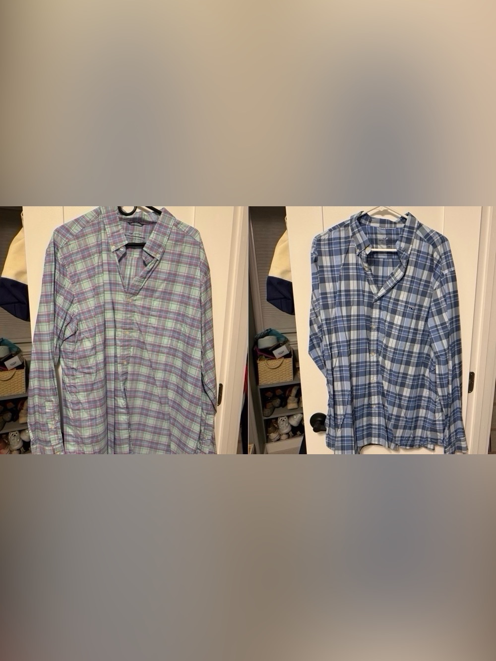 BUNDLE: 2 Men's Vineyard Vines XXL Plaid on the go performance XXL Shirts